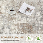 UERMEI 3X8 Washable Runner Rug for Hallway: Soft Neutral Modern Abstract Area - Image 7
