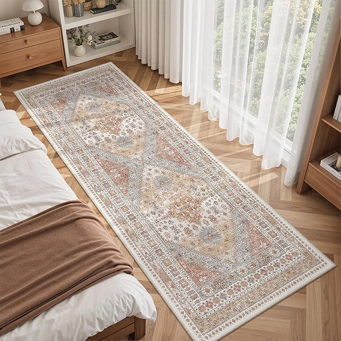 zesthome 2x6 Runner Rug for Hallways, Machine Washable Rug, Non Slip Vintage - Image 8
