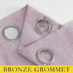 NICETOWN Pink Vintage Linen 100% Blackout Curtains - Image 7