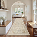 Madane Hallway Runner Rug 2'6''x12', Non Slip Vintage 12ft Runners by Madane
