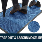 Colorxy Waterproof Doormat, Sturdy Natural Rubber Front Door Mats, Non Slip Low - Image 2