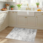 Abstract 2x3 Entryway Area Rugs: Washable Water Resistant Kitchen Rug Non-Slip - Image 6