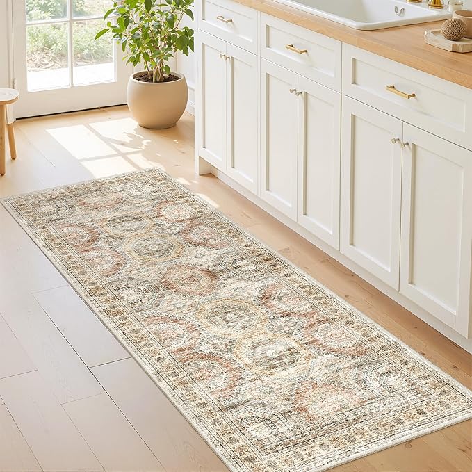 2x5 Rug Runner Washable for Entryway, Soft Bathroom Rugs by Restydon