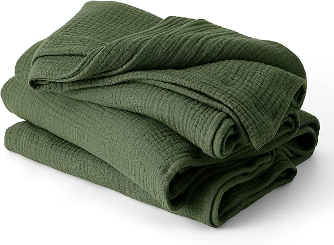 Bedsure 100% Cotton Muslin Throw Blanket Twin XL by BEDSURE