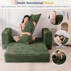 MAXYOYO Convertible Sofa Bed, Pull-Out Loveseat Couch Bed for Small Space