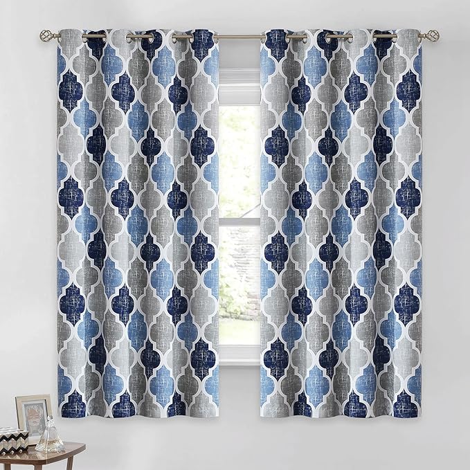 Beauoop 100% Blackout Curtains 45 Inches Long 2 Panels by Beauoop