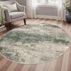 BEIMO Round Rugs 6FT for Living Room Bedroom, Modern Abstract Machine Washable by BEIMO