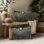 Rustic William Morris Inspired Night Forest Green Moon Decor Pillow Covers - Image 5