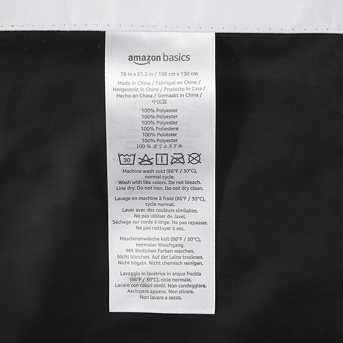 Amazon Basics Portable Room Darkening Light Blocking Blackout Curtain Shade - Image 5