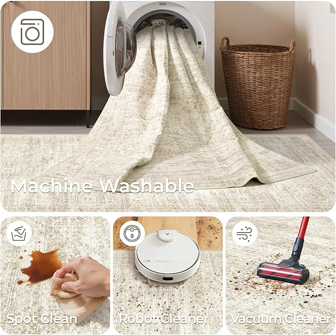 3x18 Washable Runner Rug for Hallway, Non-Slip Long Hallway Runner for Entryway - Image 8