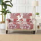 Great Bay Home Reversible Patchwork Loveseat Cover - Image 2