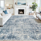 6x9 Area Rugs for Living Room Washable Rug: Anti-Skid Abstract Modern Living by Crority