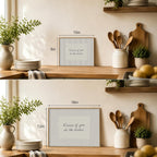 Kitchen Decor, Framed Wall Art, Kisses If You Do the Dishes Artwork 8x10in