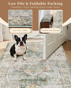 Madane Runner Rug 2x8, Washable Hallway Runner Rugs, Non-Slip Low-Pile Soft - Image 6