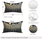 Rustic Dark William Morris Night Forest Moon Decor Pillow Covers 12x20 - Image 2