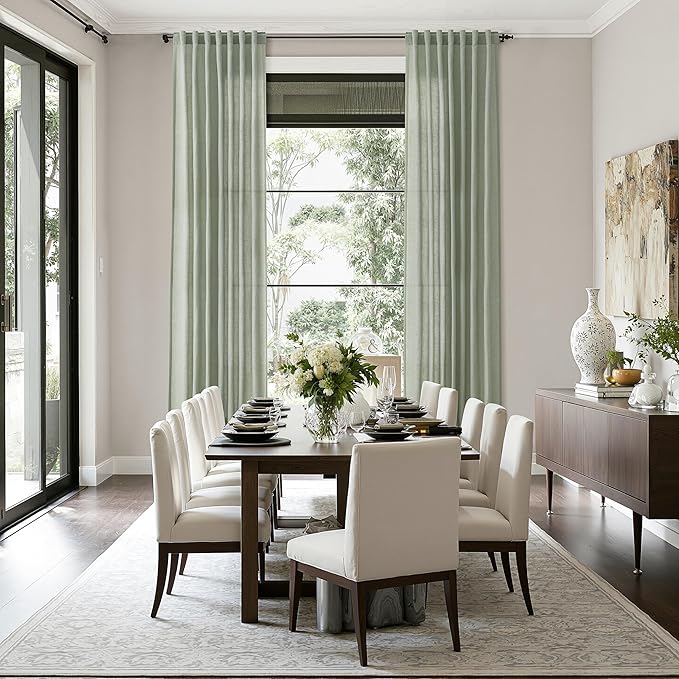 Desert Sage Linen Curtains 132 Inch Length - Image 7
