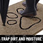 Smiry Dog Door Mat for Muddy Paws, Absorbent Dirt Trapper Non Slip Quick Dry - Image 2
