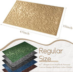 Beige Leaves Outdoor Indoor Entrance Door mat, Absorbent Durable Heavy Duty - Image 2