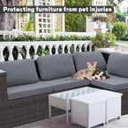 8Pcs Outdoor Cushion Covers, Patio Cushion Covers, Stretch Elastic Slipcovers - Image 3