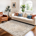 Living Room 4x6 Area Rugs: Vintage Farmhouse Washable Non-Slip Rug by HYHAOYUNLAI