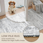 4x12 Runner Rug for Hallway, Low-Pile Wide Runner for Entryway, Long Washable - Image 6