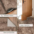Hazo Haus Boho Brown Living Room Rug 6x8 - Image 5