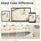 Soalmost Dog 8x10 Area Rugs for Living Room, Machine Washable Animal Floral - Image 8