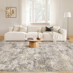 Nakagishi 10x12 Area Rugs Living Room: Washable Abstract Large Neutral Soft Rug - Image 4