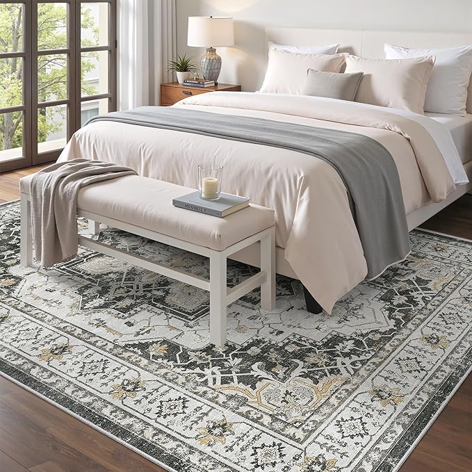 Madane 6x9 Area Rugs for Living Room, Stain Resistant Washable Rugs, Non-Slip - Image 3