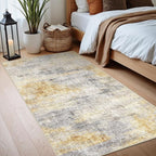 2x4 Washable Entryway Runner Rug: Abstract Small Area Rug Soft Non Slip Door Mat - Image 7
