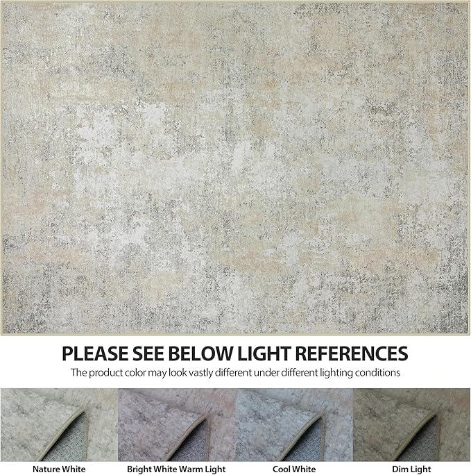 8x10 Area Rugs for Living Room Rug Washable: Abstract Large Rug for Dining Room - Image 7