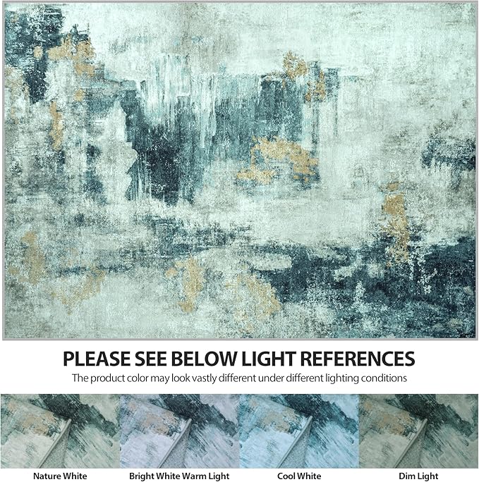 10x14 Area Rugs for Living Room Rug Washable: Abstract Large Rug Indoor Modern - Image 6