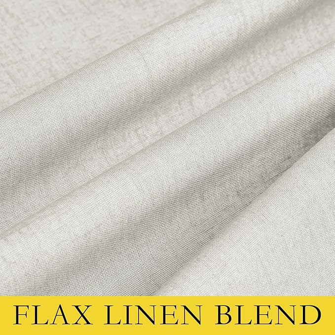 NICETOWN Extra Long Linen 100% Blackout Curtains 102 inches Length 2 Panels Set - Image 8