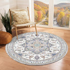OPPODREAM Soft Round Rug 4ft, Washable Circle Rug 4ft by OPPODREAM