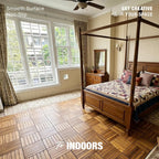 Acacia Wood Interlocking Deck Tiles, Patio & Backyard Tile, 12 in, 9 PCS