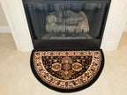 GAD Hearth Slice Fireplace Rug, Classic, Traditional, Log Cabin Decor, Accent Rug, Fire Resistant Mat, Stain Resistant, Area Rug for Bedroom, Living Room, Entryway, 2'2"x3'3" (Black/Cream)