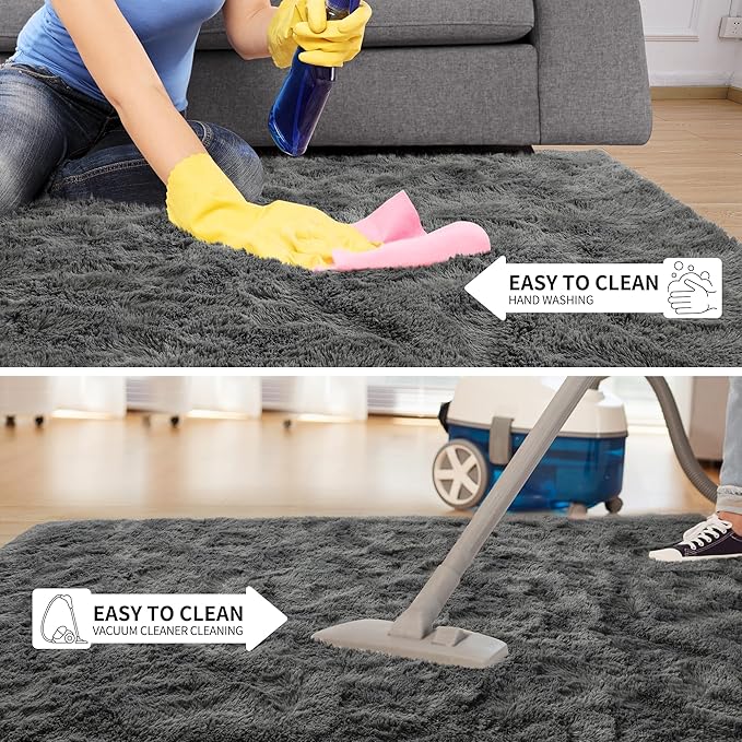 Tepook Fluffy Large Rugs for Living Room, Shag Area Rug 6x9 Soft Carpet for - Image 6