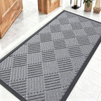 OLANLY Front Door Mat Outside Entrance 47x23, Heavy Duty Sturdy Natural Rubber by OLANLY