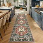 Yamaziot Washable Runner Rug, 2x10 Non-Slip Boho Vintage Hallway Rug Runner - Image 5