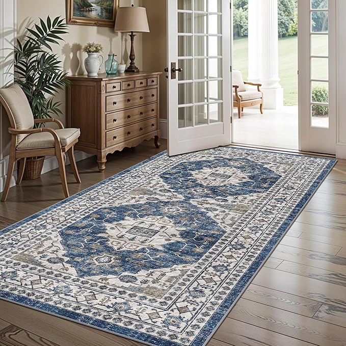 Washable 4x8 Hallway Runner Rug: Vintage 8ft Soft Runners - Image 5
