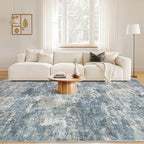 Nakagishi 10x14 Area Rugs Living Room: Washable Abstract Large Neutral Soft Rug - Image 4