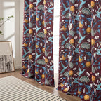 Topfinel Rust Floral Curtains 96 Inches Long 2 Panels Unique Beige Luxury - Image 7