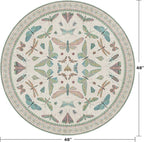 Cream Round Rugs 4ft for Living Room - Image 2