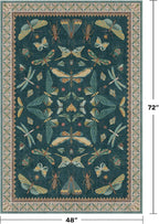 Dark Teal 4x6 Area Rugs for Door Mat Entrance - Image 2