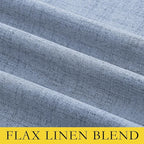 NICETOWN Stone Blue Vintage Linen 100% Blackout Curtains - Image 8