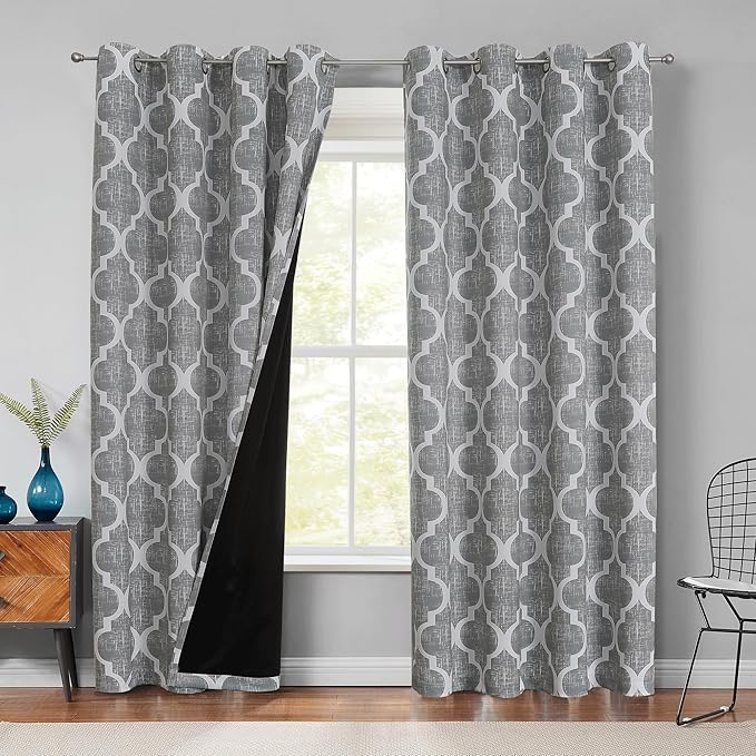 Beauoop 100% Blackout Curtains 108 Inches Long 2 Panels by Beauoop