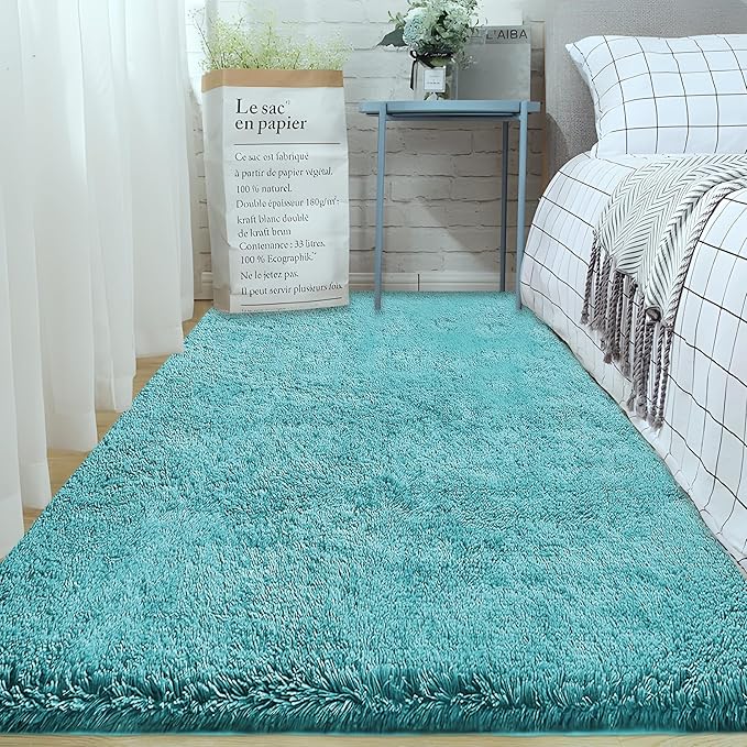 2x6 Runner Rug for Bedroom: Fluffy Shag Soft Washable Rugs Small Fuzzy Plush - Image 5