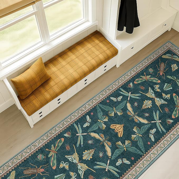 Hazo Haus Wide Runner Rug for Hallway 2'6"x8' by HazoHaus