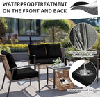 14Pcs Outdoor Cushion Covers, Patio Cushion Covers, Stretch Elastic Slipcovers - Image 4