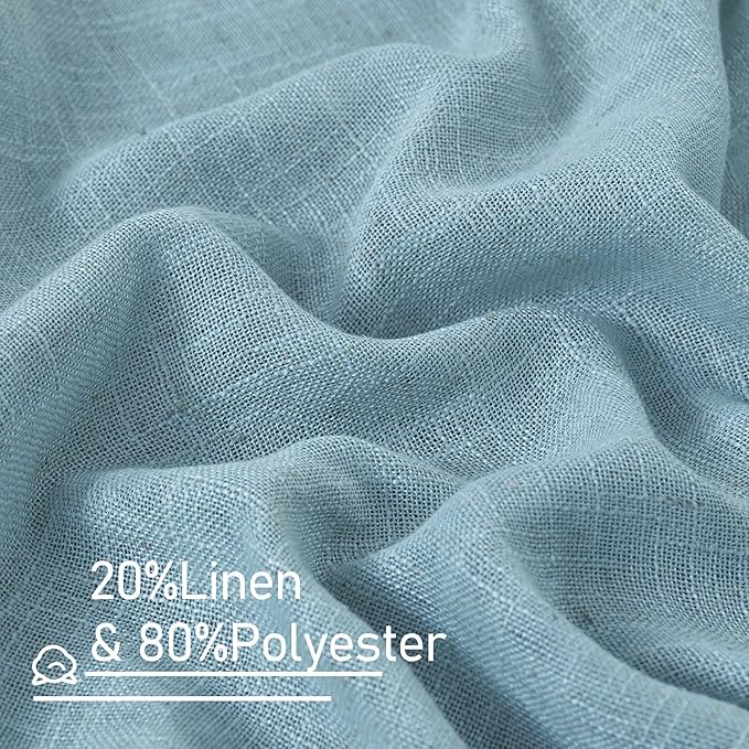 LAMIT 40 Inch Length Linen Curtains - Image 2